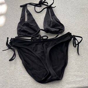 Victoria’s Secret Black Triangle cut out Bikini Set